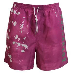 Dsquared² Pink Tie Dye Logo Men Beachwear Shorts Men's Swimwear
